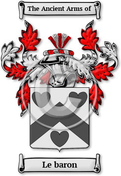 Le baron Family Crest Download (jpg) Legacy Series - 150 DPI